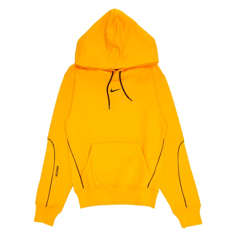Nike x Drake NOCTA Hoodie Yellow by Nike in Uncategorized. Available at KershKicks for £175.00. A must-have for fans of Nike looking to elevate their style with this Hoodie.
