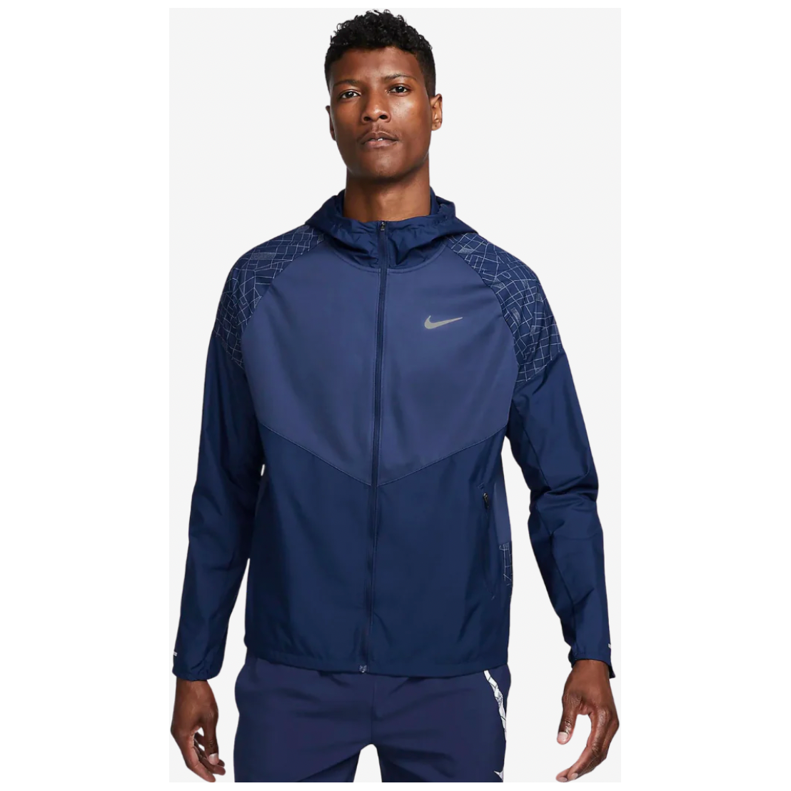 Dark blue nike windbreaker sales
