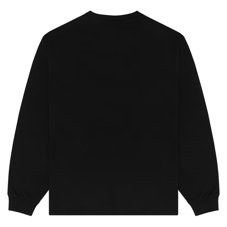 Drew House Mascot LS Tee Black by Drew House in Clothing. Available at KershKicks for £105.00. A must-have for fans of Drew House looking to elevate their style with this T-Shirt.