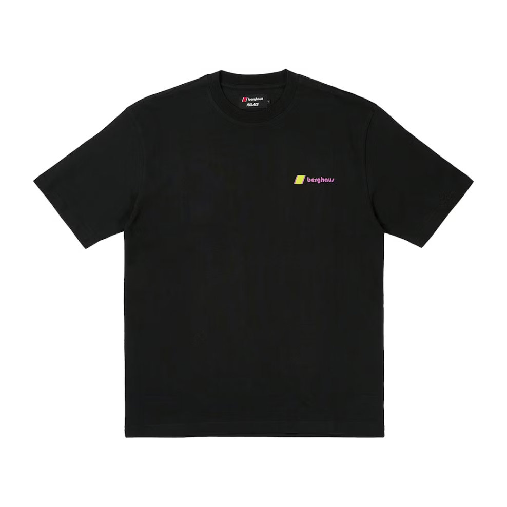 Palace Berghaus T-Shirt Black by Palace in Uncategorized. Available at KershKicks for £95.00. A must-have for fans of Palace looking to elevate their style with this T-Shirt.