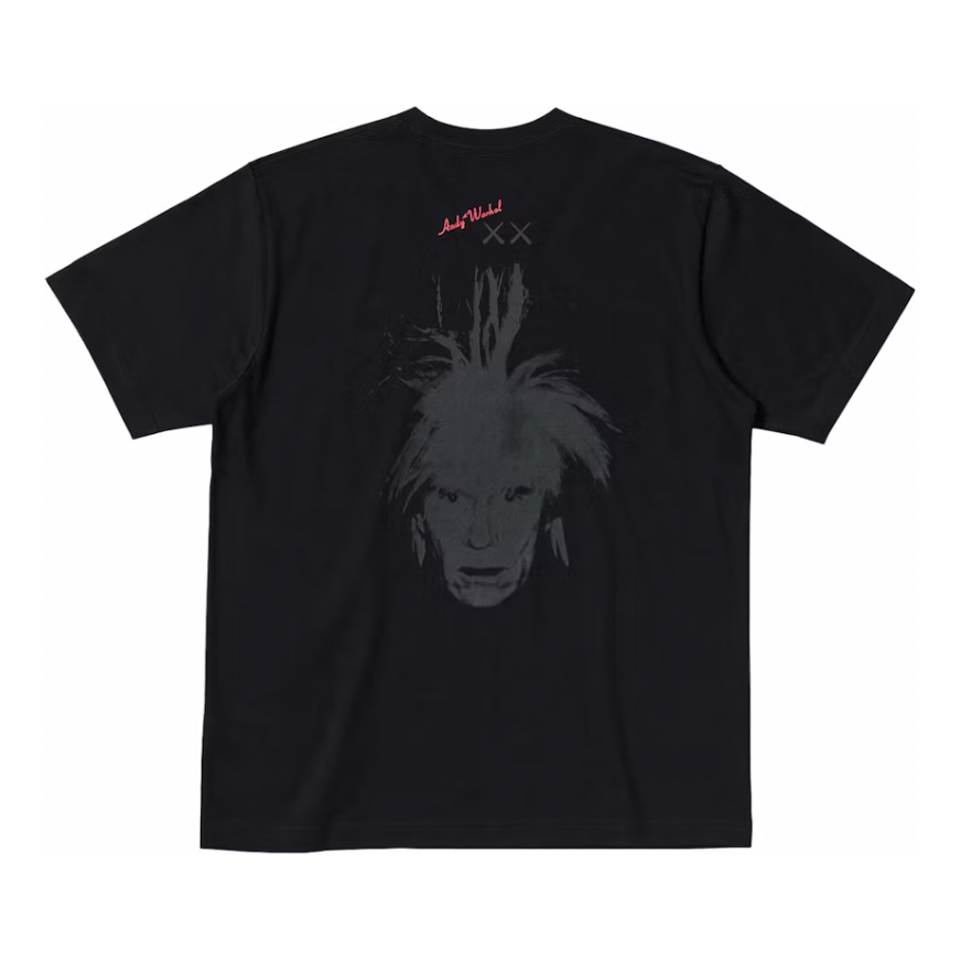 KAWS x Uniqlo Warhol UT Graphic Self Portrait T-Shirt Black by Kaws in . Available at KershKicks for £36.00. A must-have for fans of Kaws looking to elevate their style with this T-Shirt.