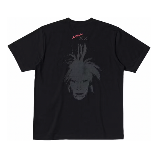 KAWS x Uniqlo Warhol UT Graphic Self Portrait T-Shirt Black by Kaws in . Available at KershKicks for £36.00. A must-have for fans of Kaws looking to elevate their style with this T-Shirt.