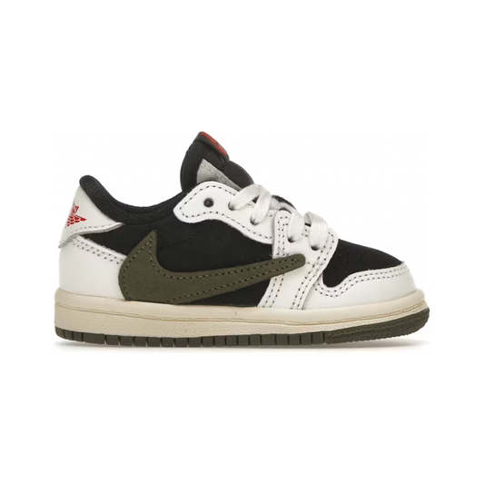 Jordan 1 Retro Low OG SP Travis Scott Olive (TD) by Nike in Uncategorized. Available at KershKicks for £200.00. A must-have for fans of Nike looking to elevate their style with this Kids Trainers.