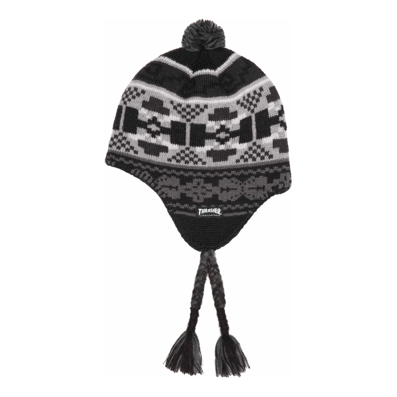 Supreme®/Thrasher® Earflap Beanie Black by Supreme in Uncategorized. Available at KershKicks for £85.00. A must-have for fans of Supreme looking to elevate their style with this Hats.