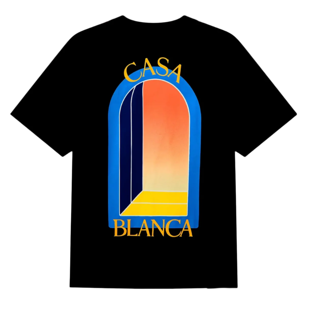 Casablanca L'Arche De Jour Black T Shirt by Casablanca in Uncategorized. Available at KershKicks for £150.00. A must-have for fans of Casablanca looking to elevate their style with this T-Shirt.