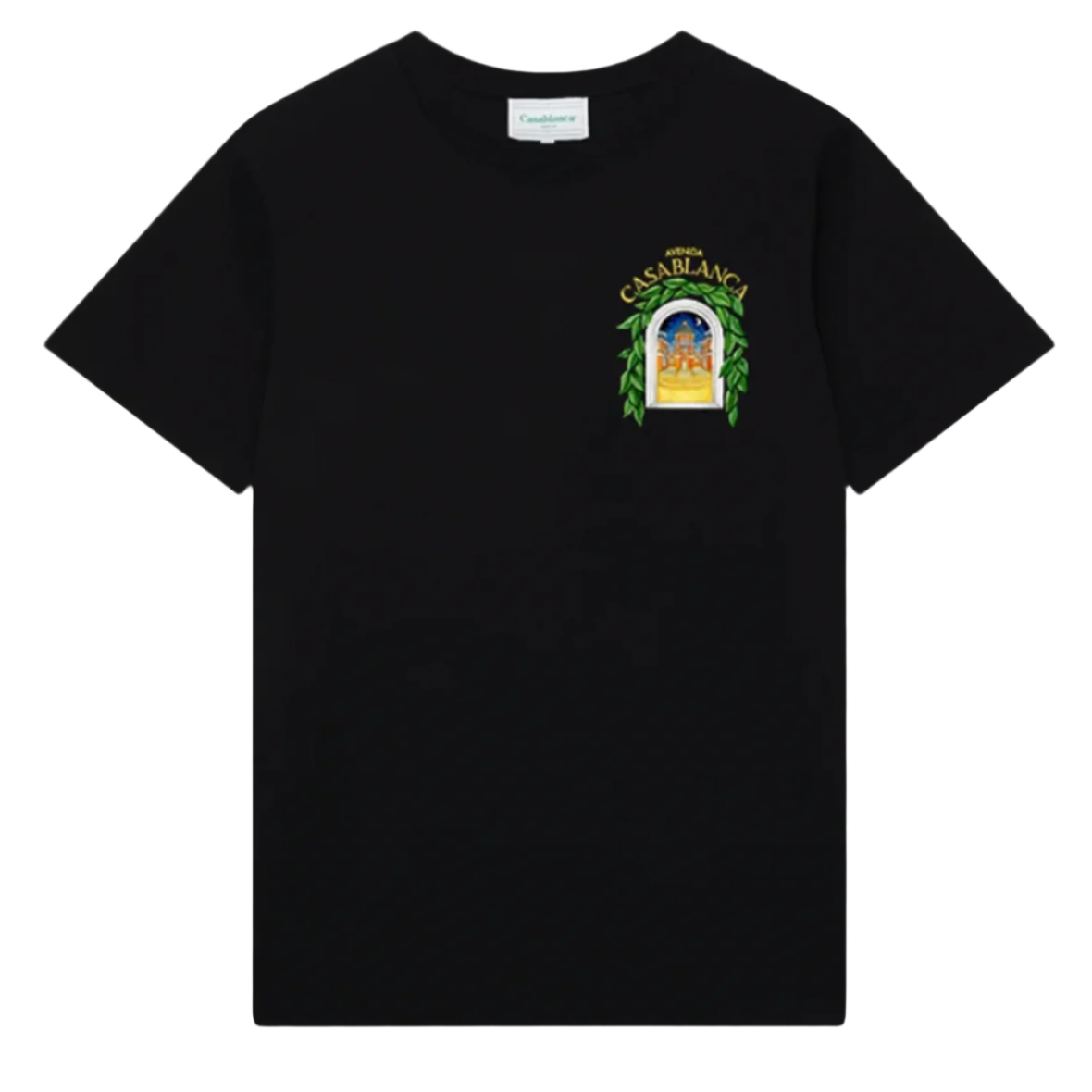 Casablanca Avenida T-Shirt Black by Casablanca in . Available at KershKicks for £150.00. A must-have for fans of Casablanca looking to elevate their style with this T-Shirt.