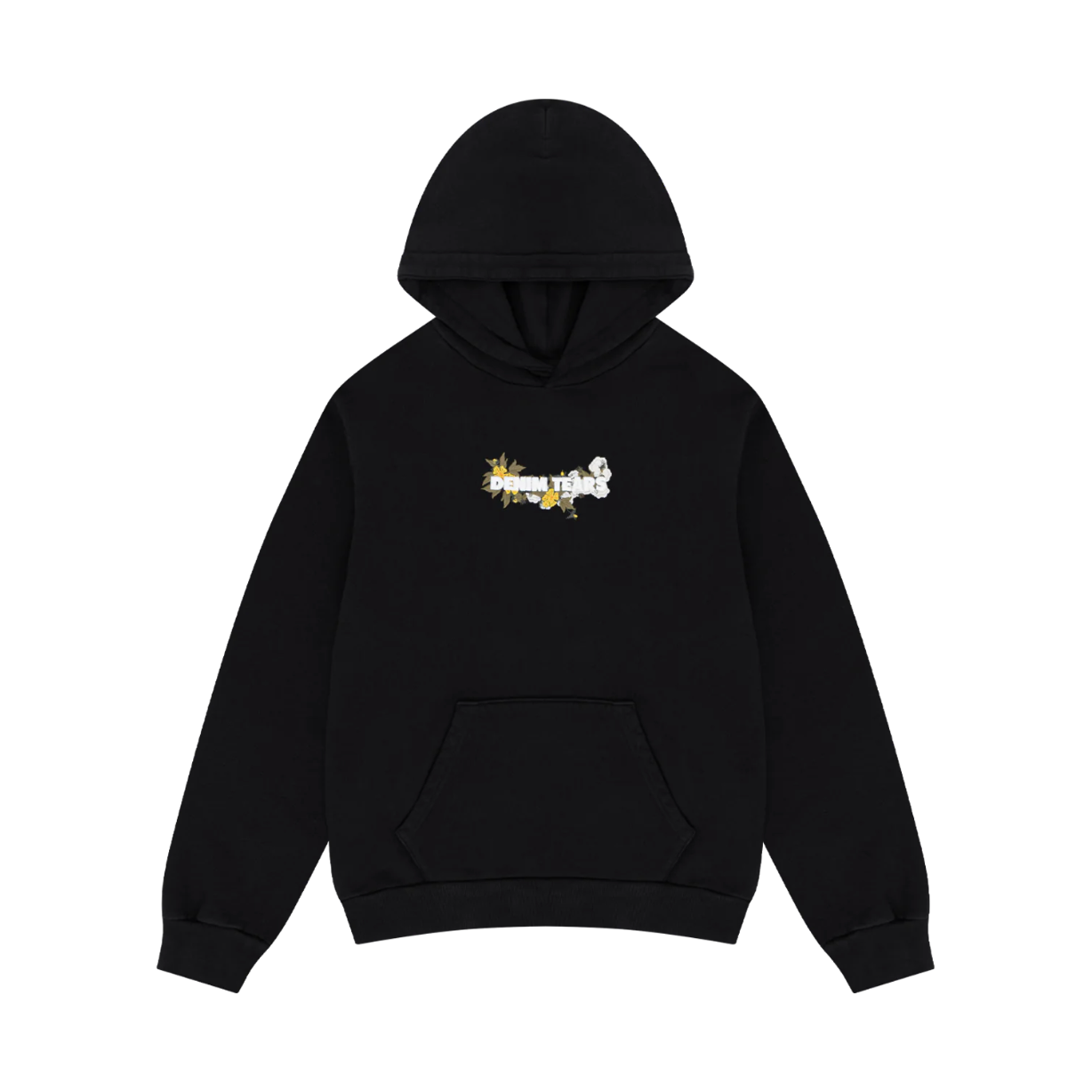 Denim Tears Embroidered Logo Hoodie Black