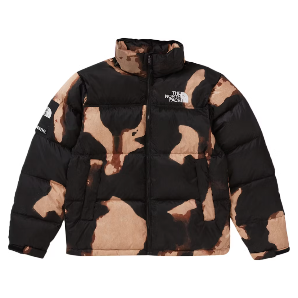 Supreme The North Face Bleached Denim Print Nuptse Jacket Supreme The North Face Bleached Denim Print Nuptse Jacket