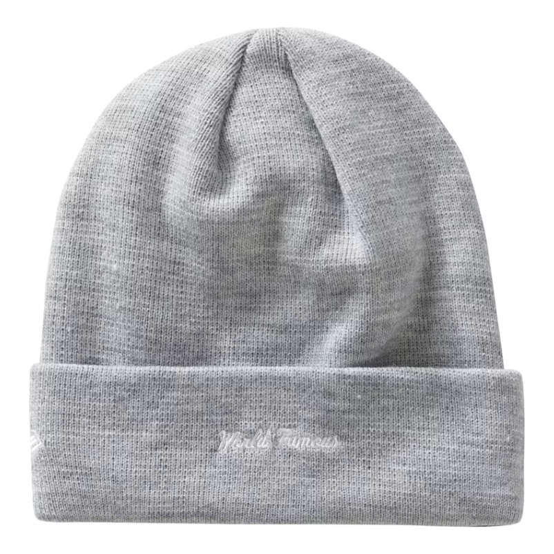 Supreme New Era Cross Box Logo Beanie Heather Grey