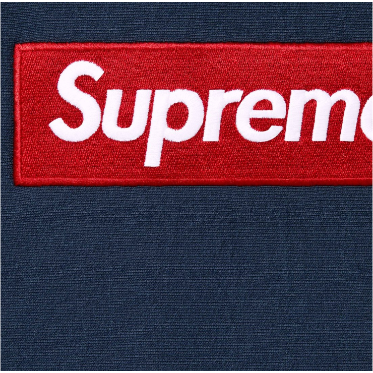 Supreme Box Logo Hooded Sweatshirt (FW24) Navy