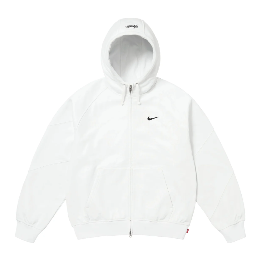 Supreme Nike Zip Up Hooded Sweatshirt White