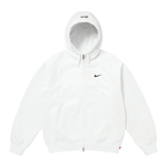 Supreme Nike Zip Up Hooded Sweatshirt White Supreme Nike Zip Up Hooded Sweatshirt White