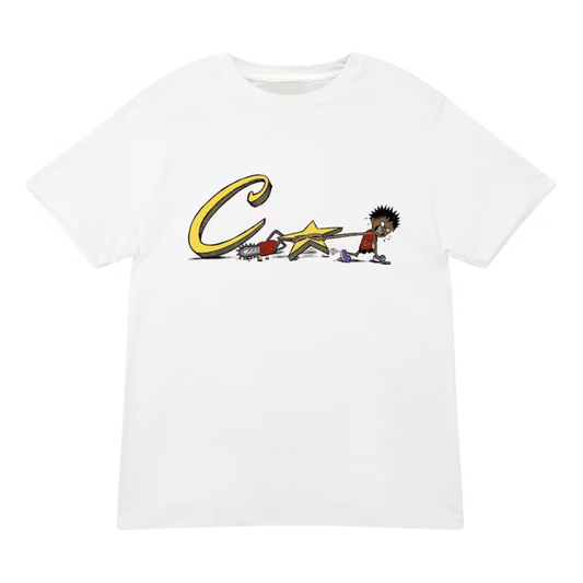 Corteiz Chainsaw Tee White