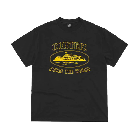 Corteiz Glow In The Dark OG Alactraz Tee Black Yellow