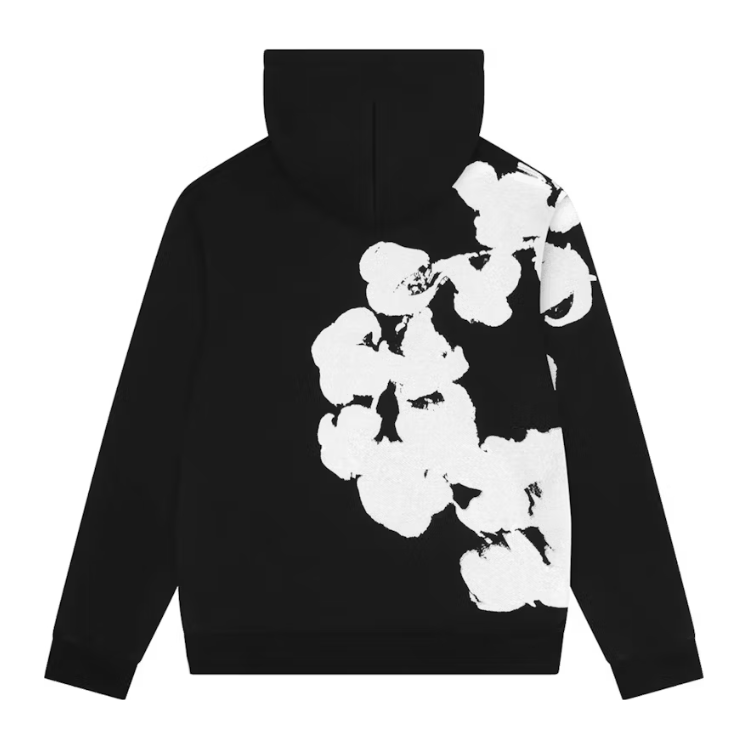 Denim Tears Big Cotton Wreath Sweatshirt Black