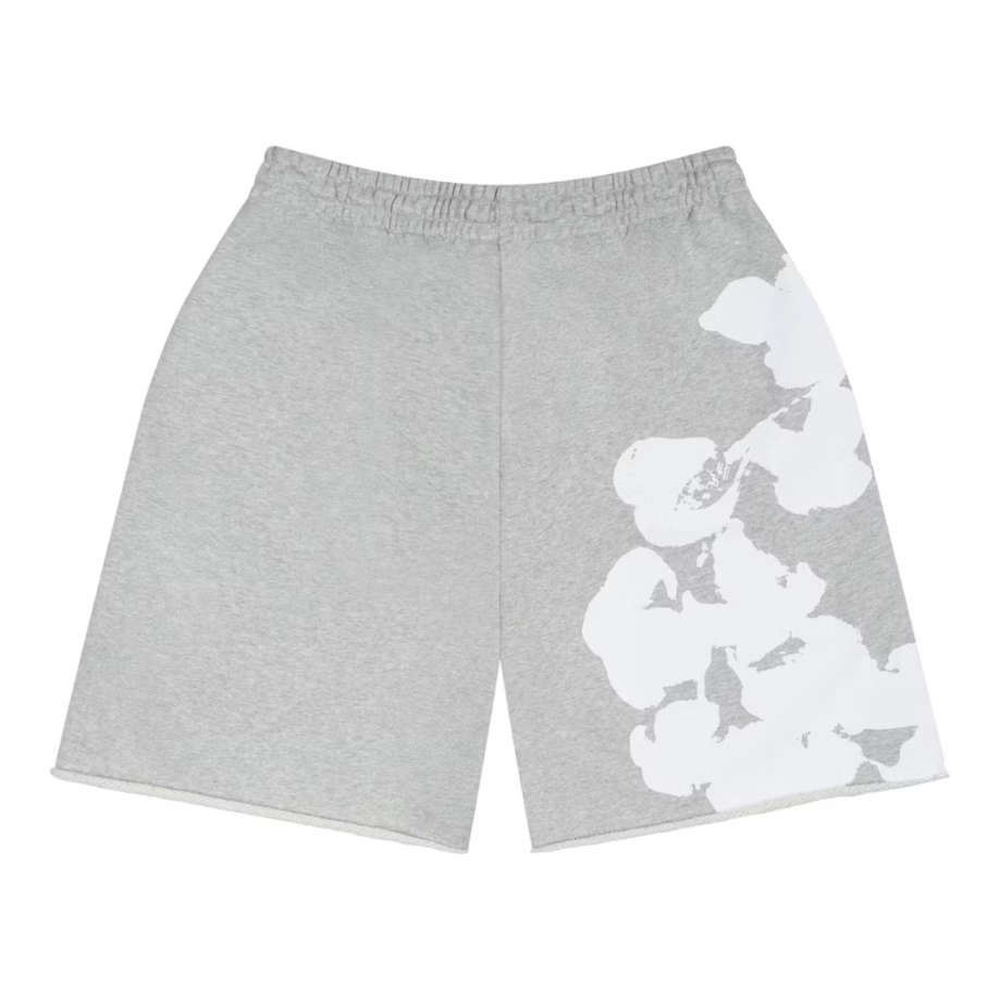 Denim Tears Big Cotton Wreath Sweat Shorts Grey