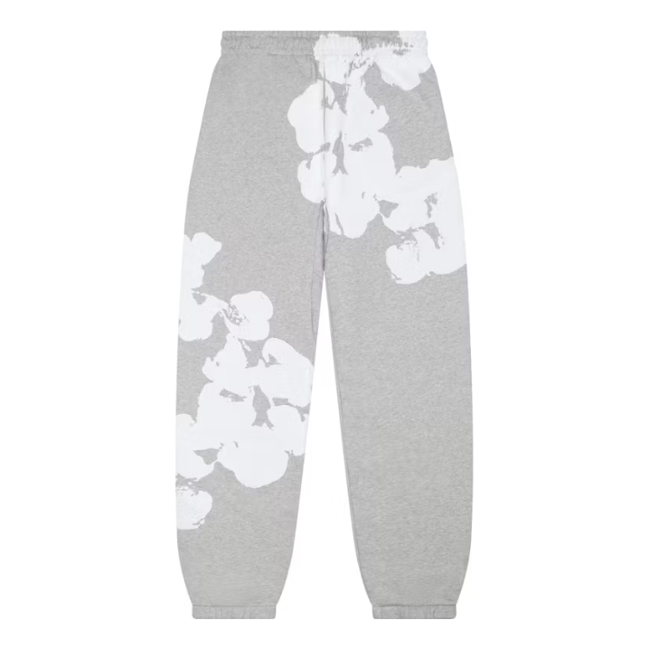 Denim Tears Big Cotton Wreath Sweatpants Grey