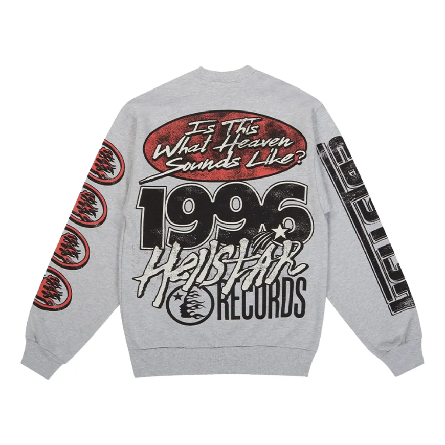 Hellstar Records Sweatshirt Grey
