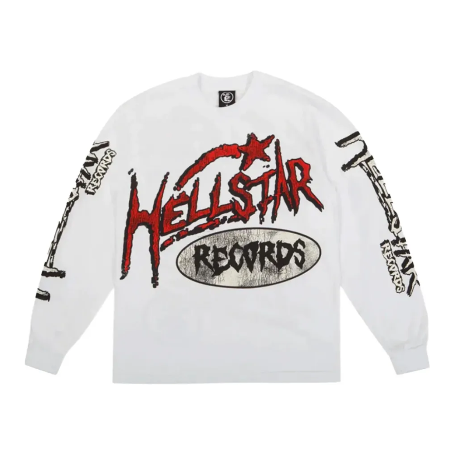 Hellstar Records Long Sleeve T-Shirt White
