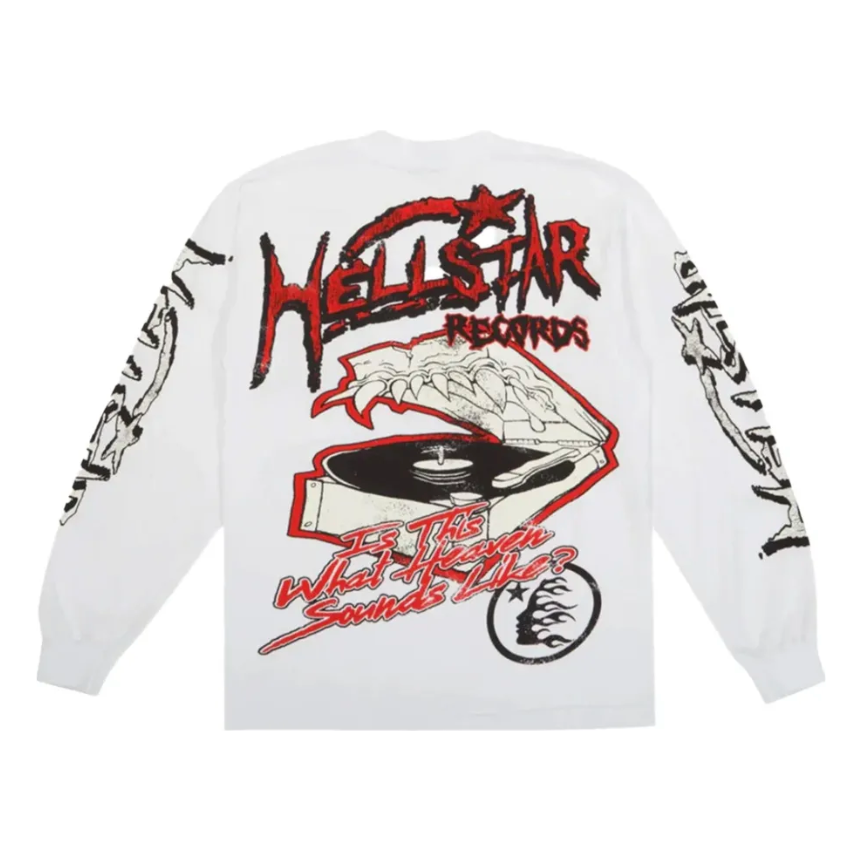 Hellstar Records Long Sleeve T-Shirt White