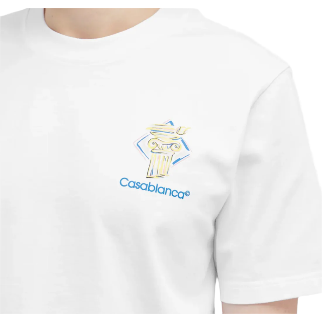 Casablanca Diamond Column T-Shirt White
