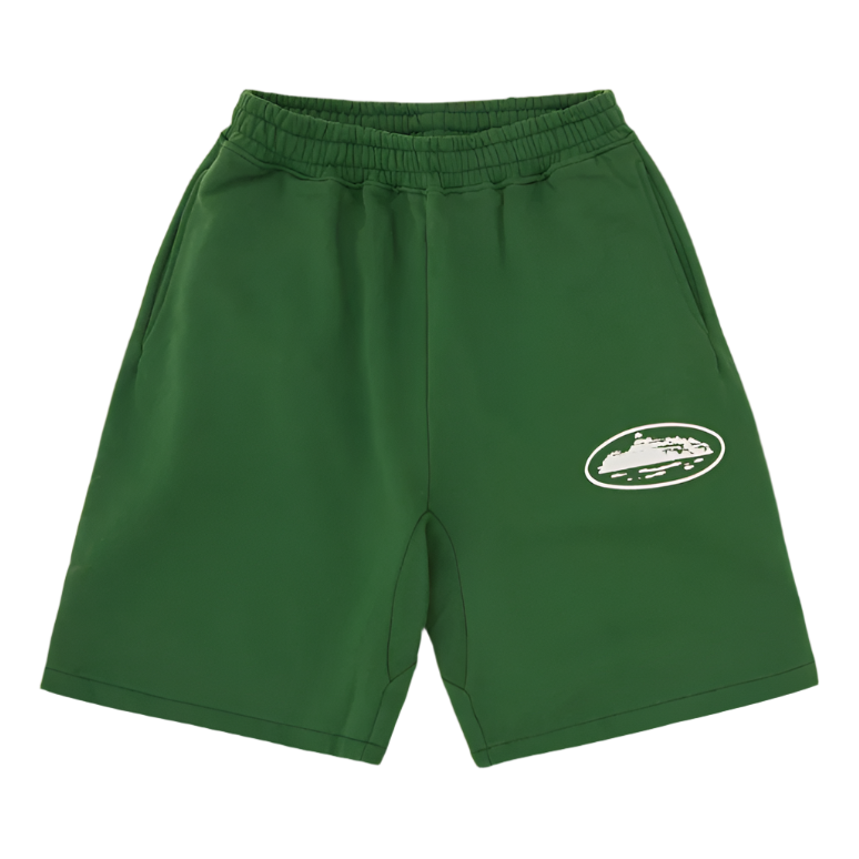 Corteiz Island Puff Print Sweatshort Green
