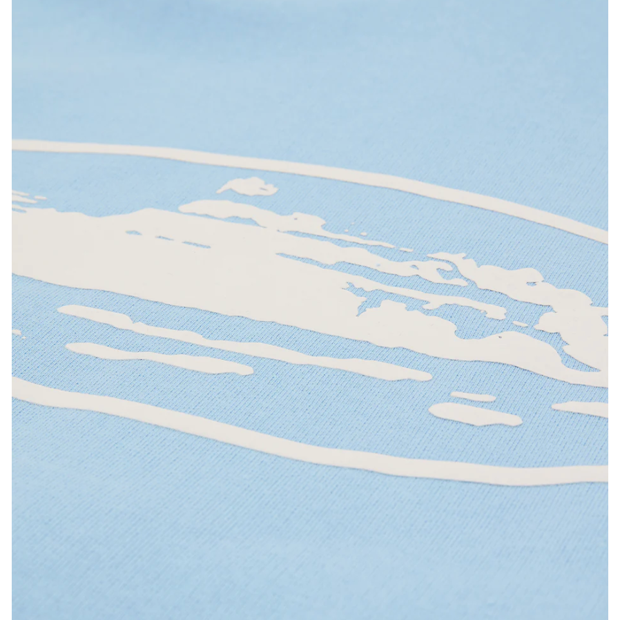 Corteiz Island Puff Print Zip Hoodie Baby Blue