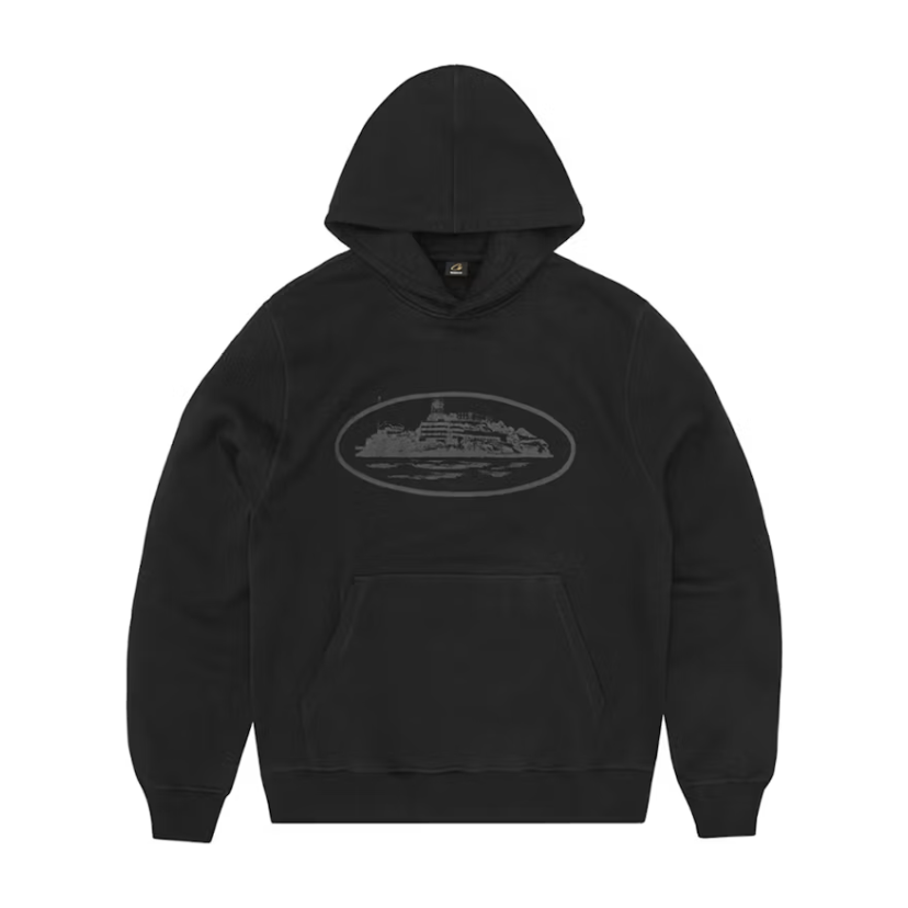 Corteiz Alcatraz V2 Hoodie Triple Black