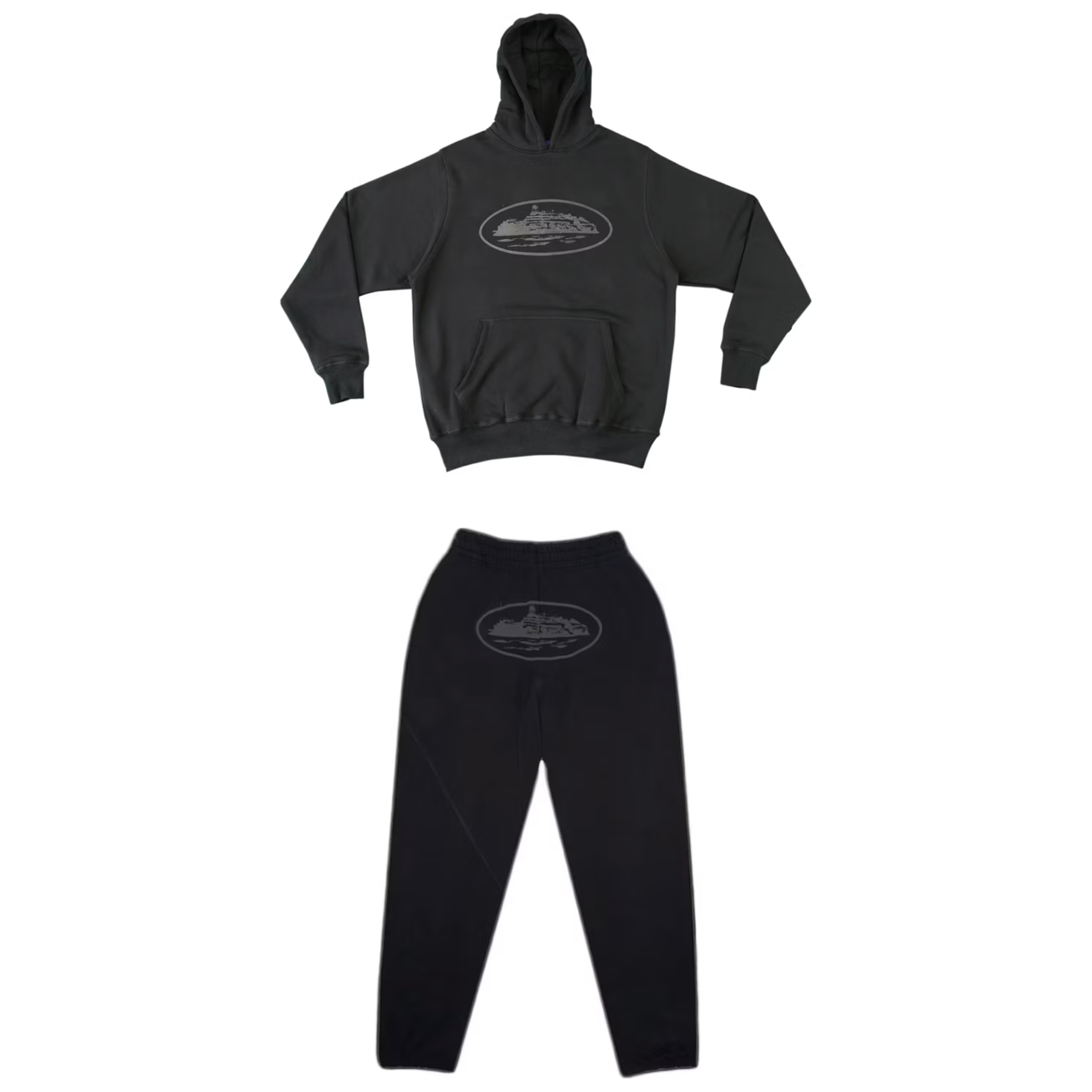 Corteiz Alcatraz Full Tracksuit Triple Black | Corteiz