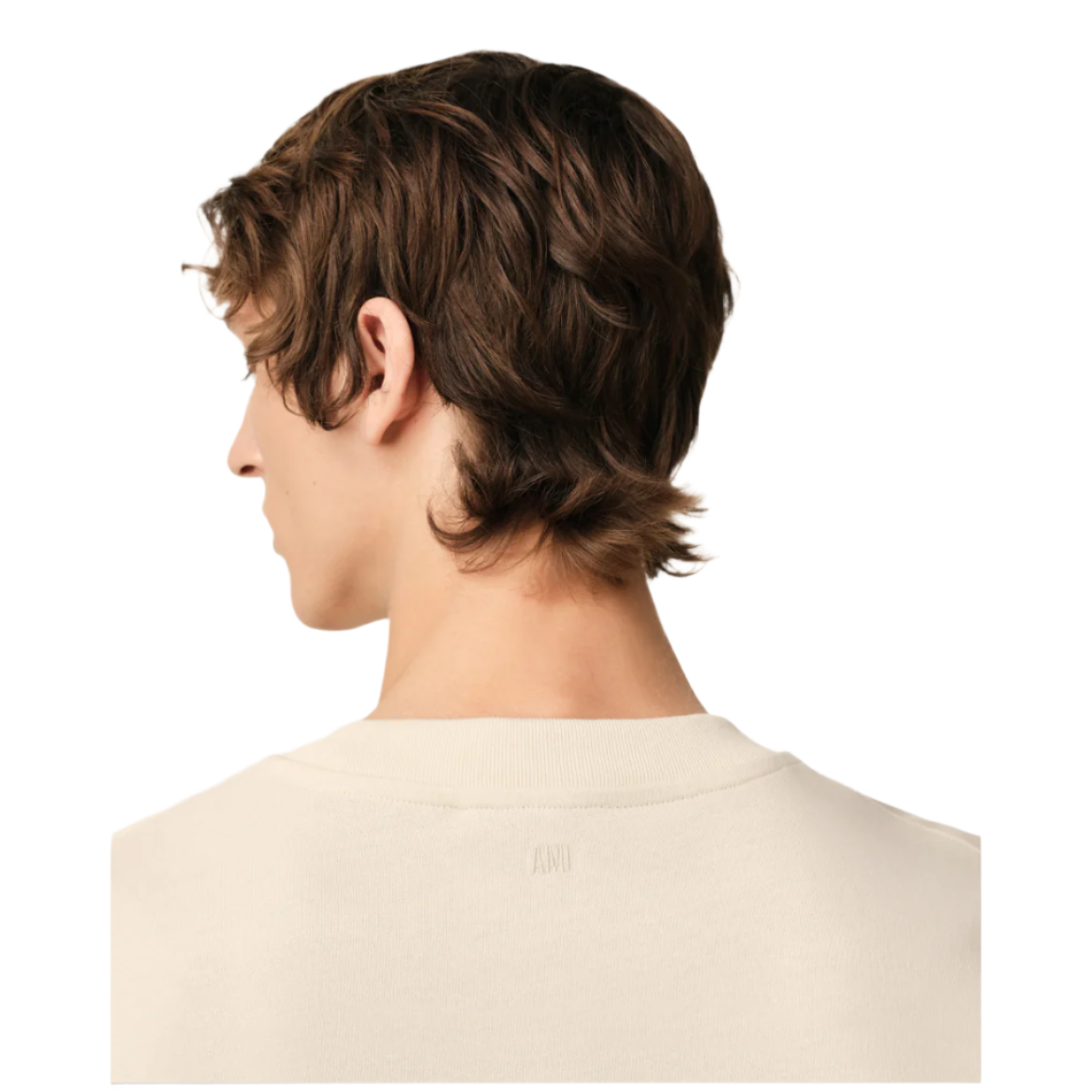 AMI Paris Ami de Coeur Patch T-Shirt Beige