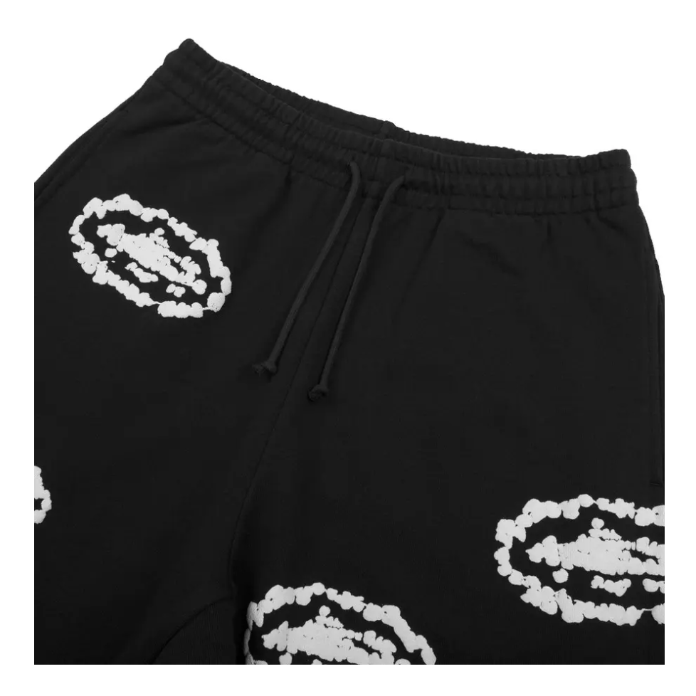 Corteiz x Denim Tears Cotton Wreath Sweatpants Black