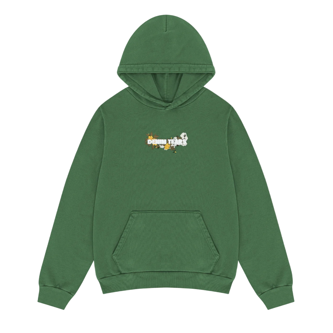 Denim Tears Embroidered Floral Hoodie Green