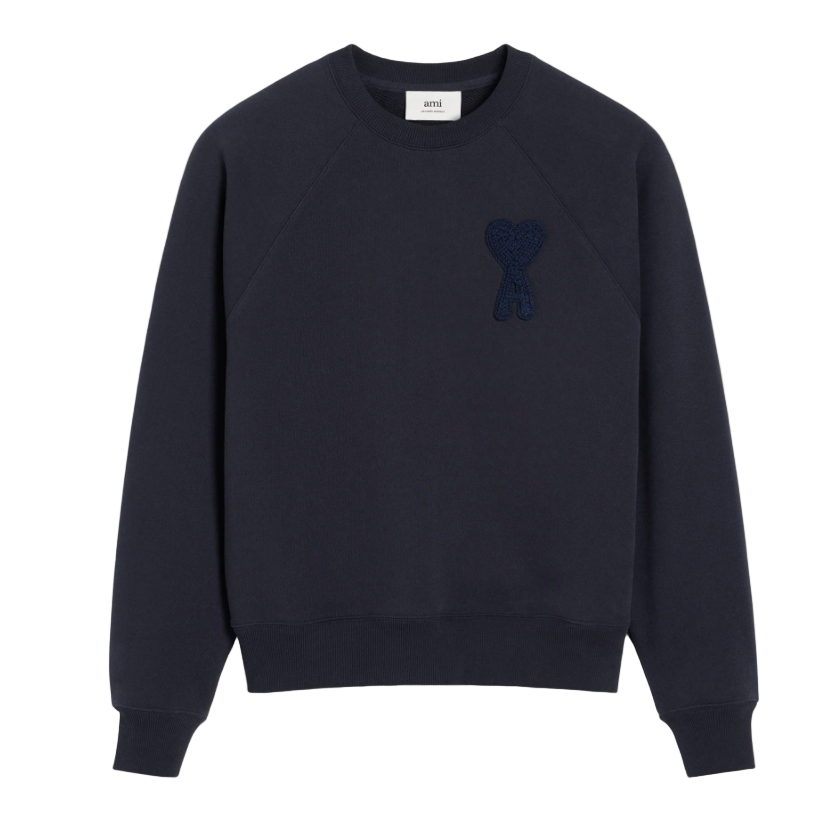 AMI Paris Ami De Coeur Sweatshirt Navy Blue