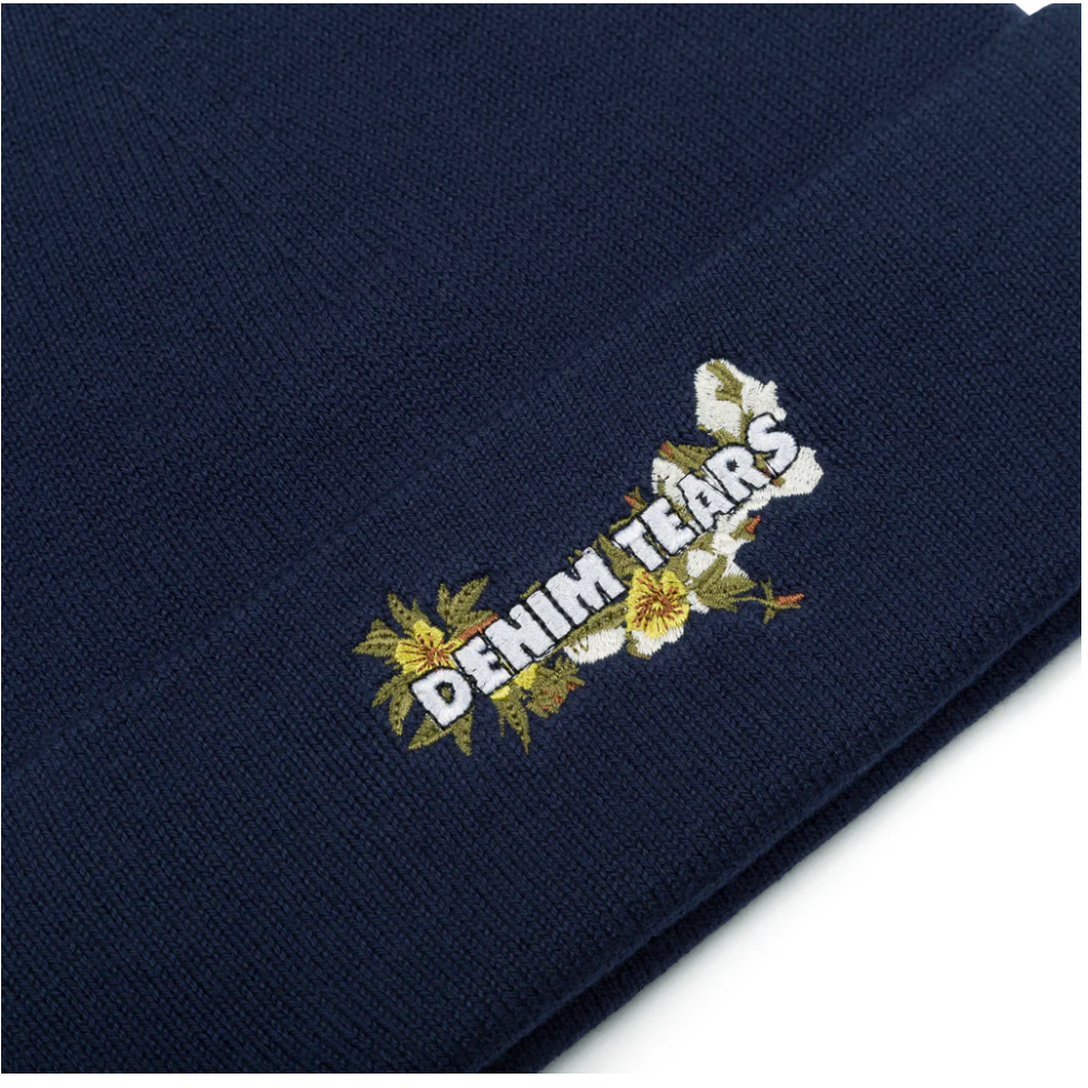Denim Tears Floral Beanie Navy