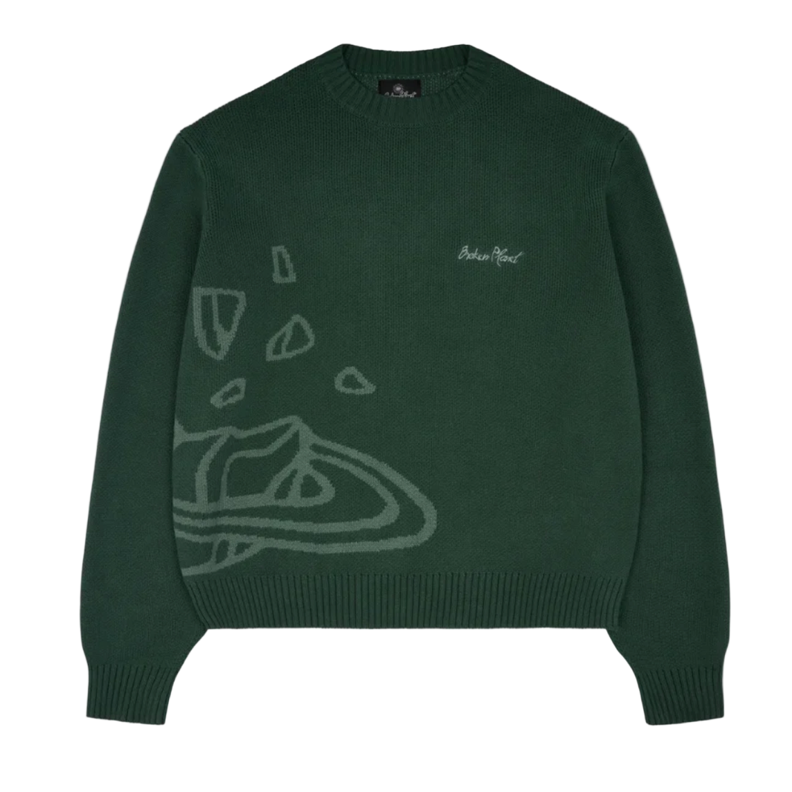 Broken Planet Market Knit Sweater Forest Green | Broken Planet
