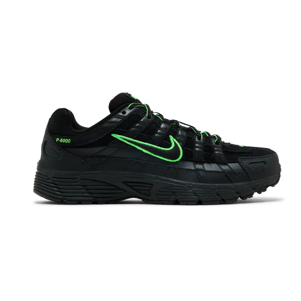 Nike P-6000 Premium Black Impact Green | Nike | KershKicks