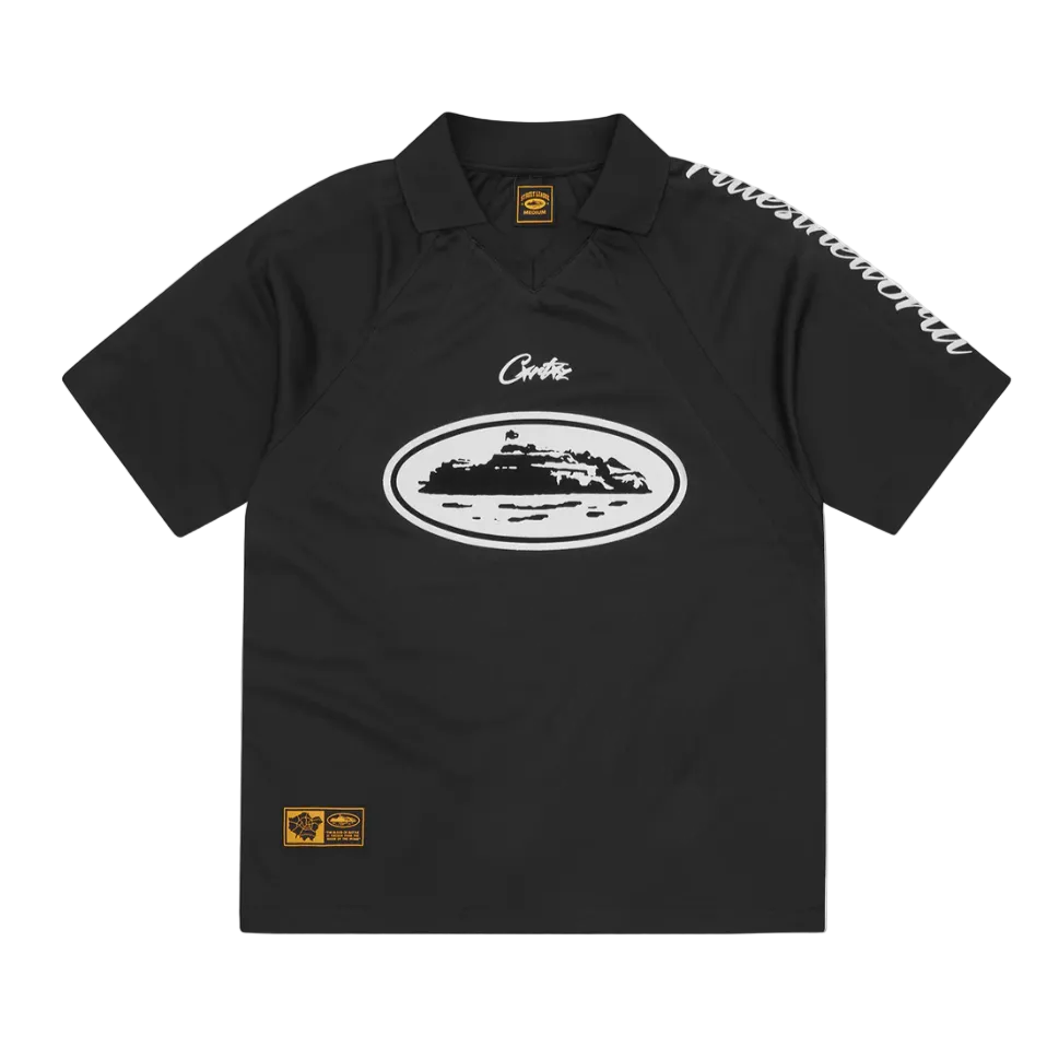 トップス corteiz Corteiz Alcatraz Paneled Jersey Black | Corteiz | KershKicks