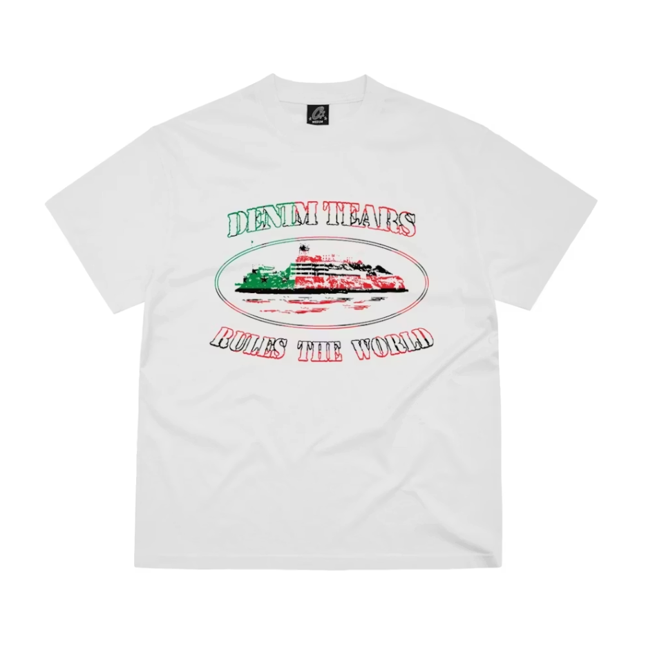 Corteiz x Denim Tears Alcatraz T-Shirt White