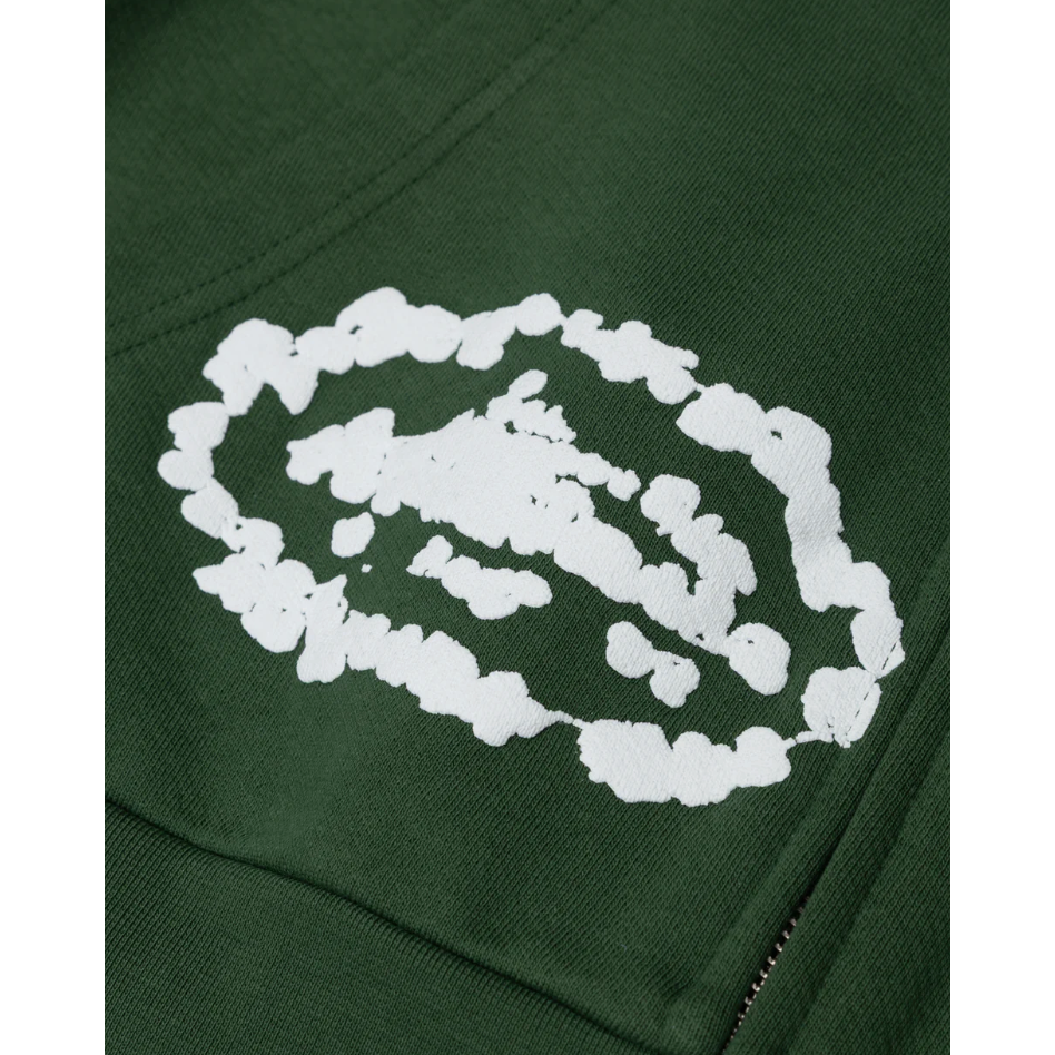 Corteiz x Denim Tears Island Wreath Zip Hoodie Green