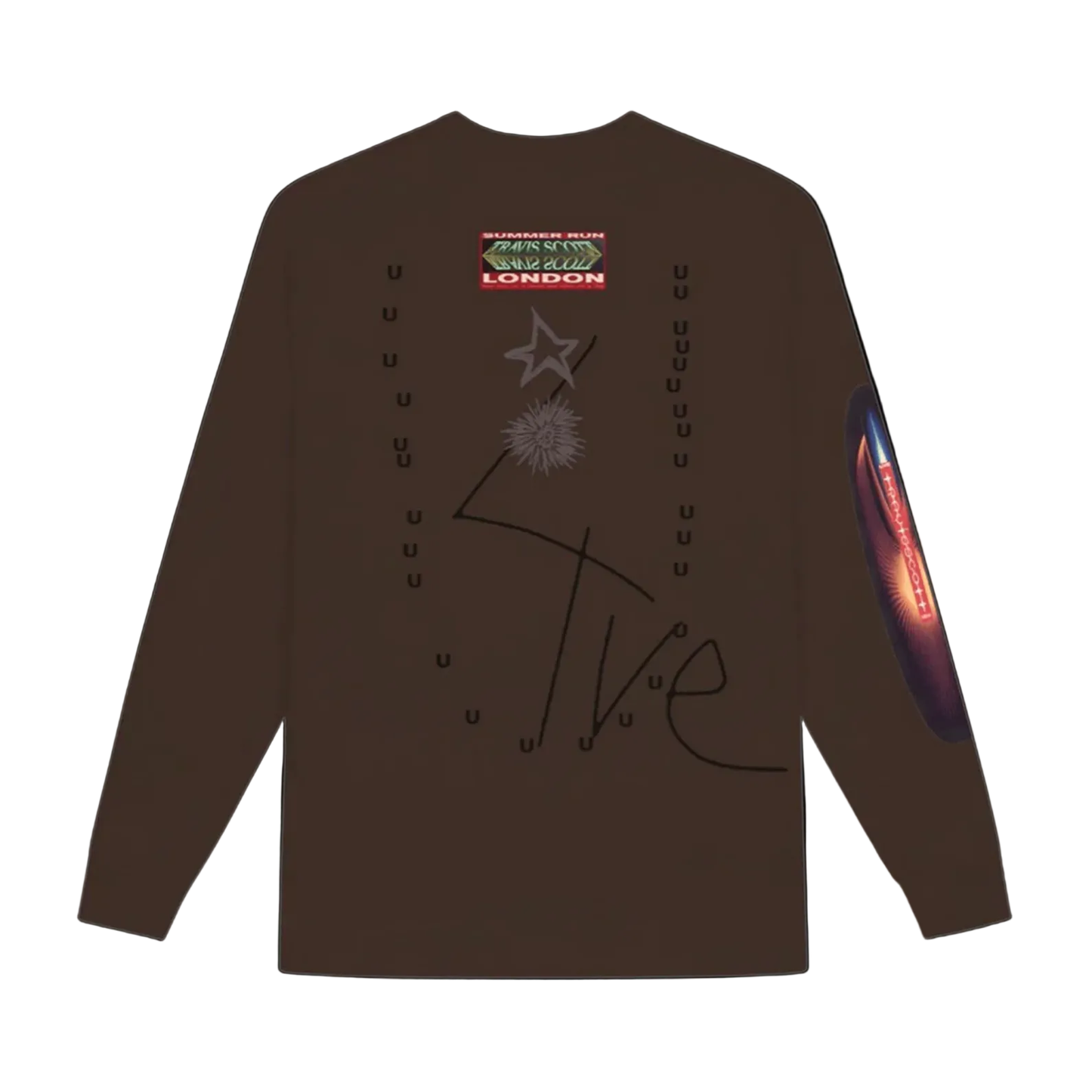 Travis Scott Summer Run London 2023 Long Sleeve Tee Brown