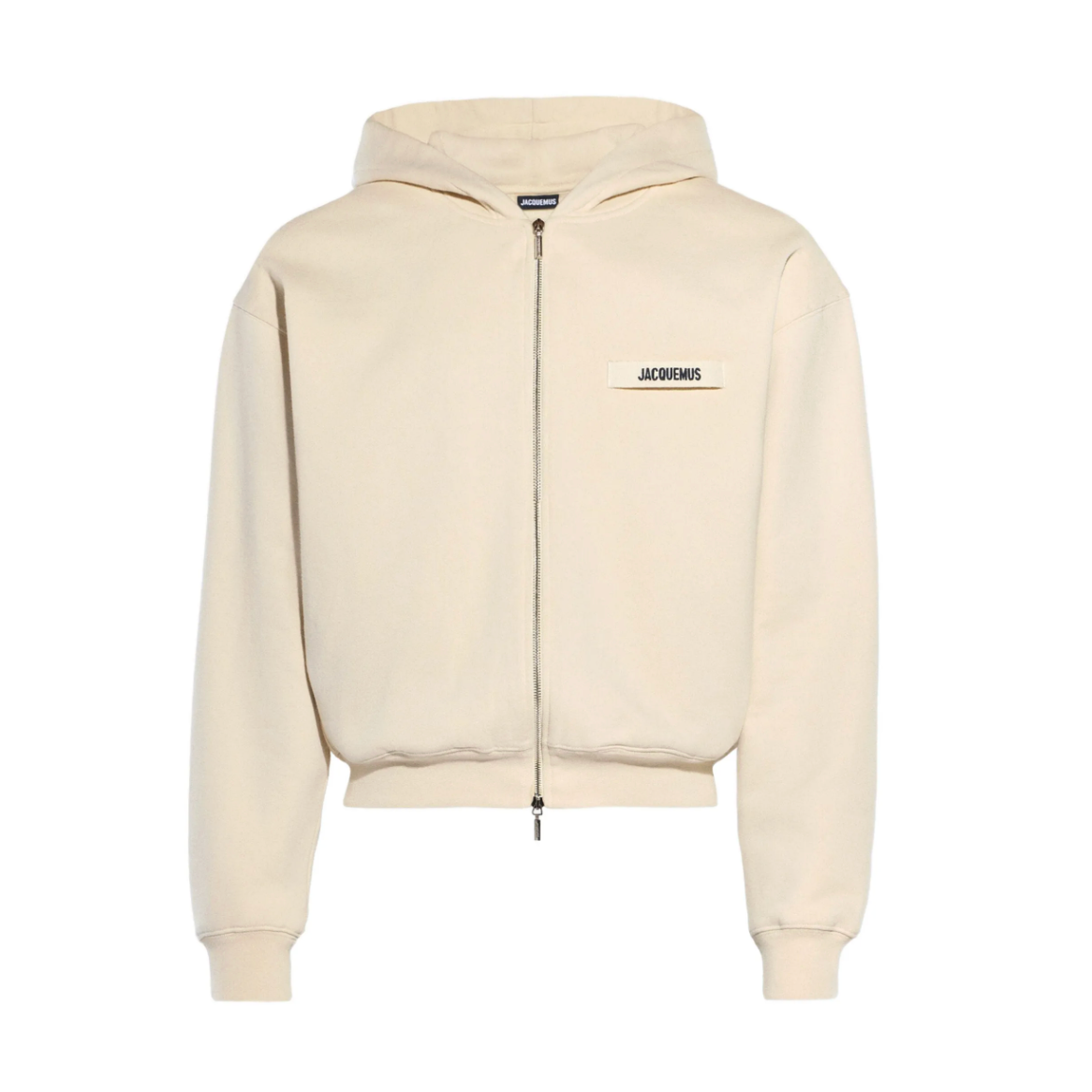 Jacquemus The Gros Grain Zipped Hoodie Beige