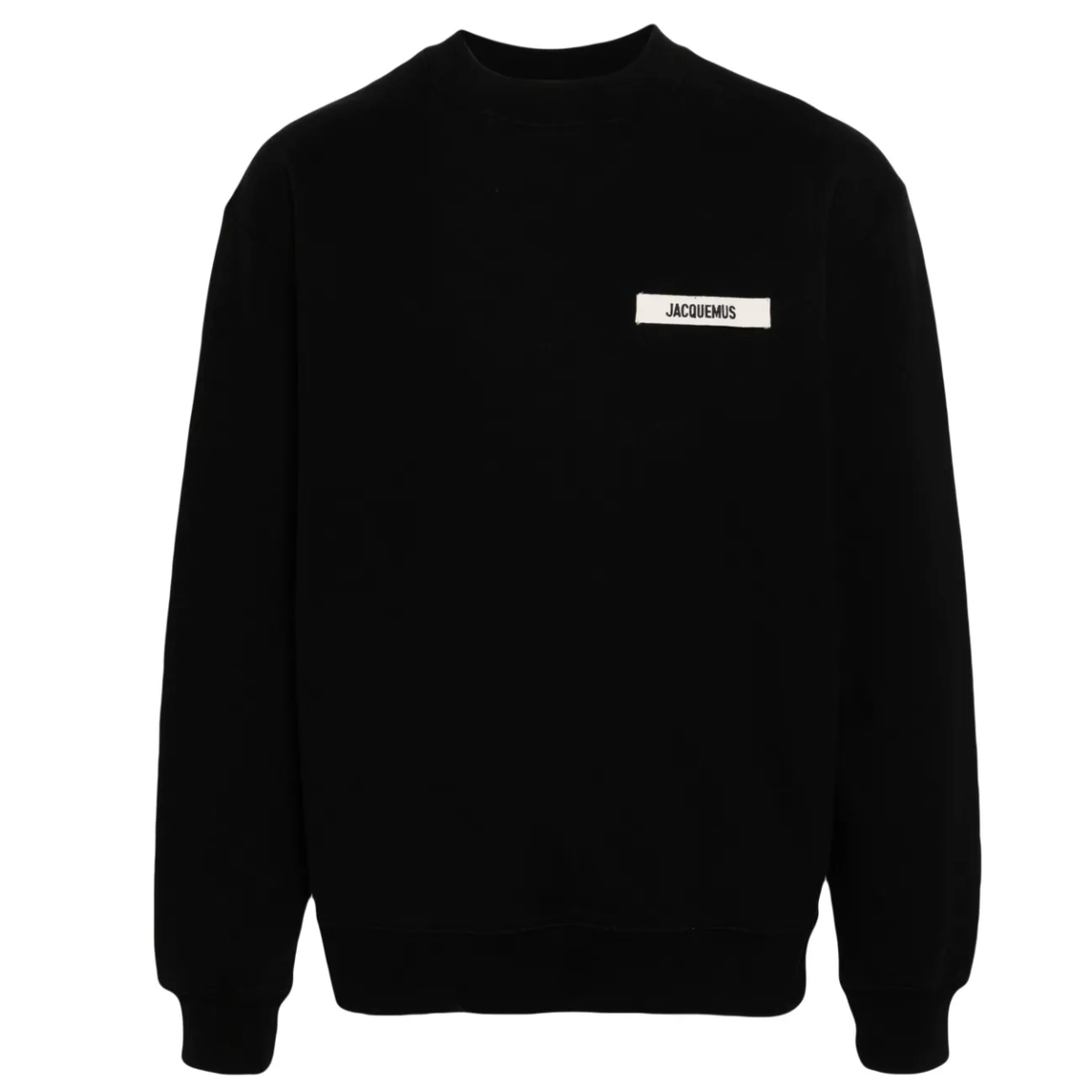 Jacquemus Gros grain logo-patch sweater Black