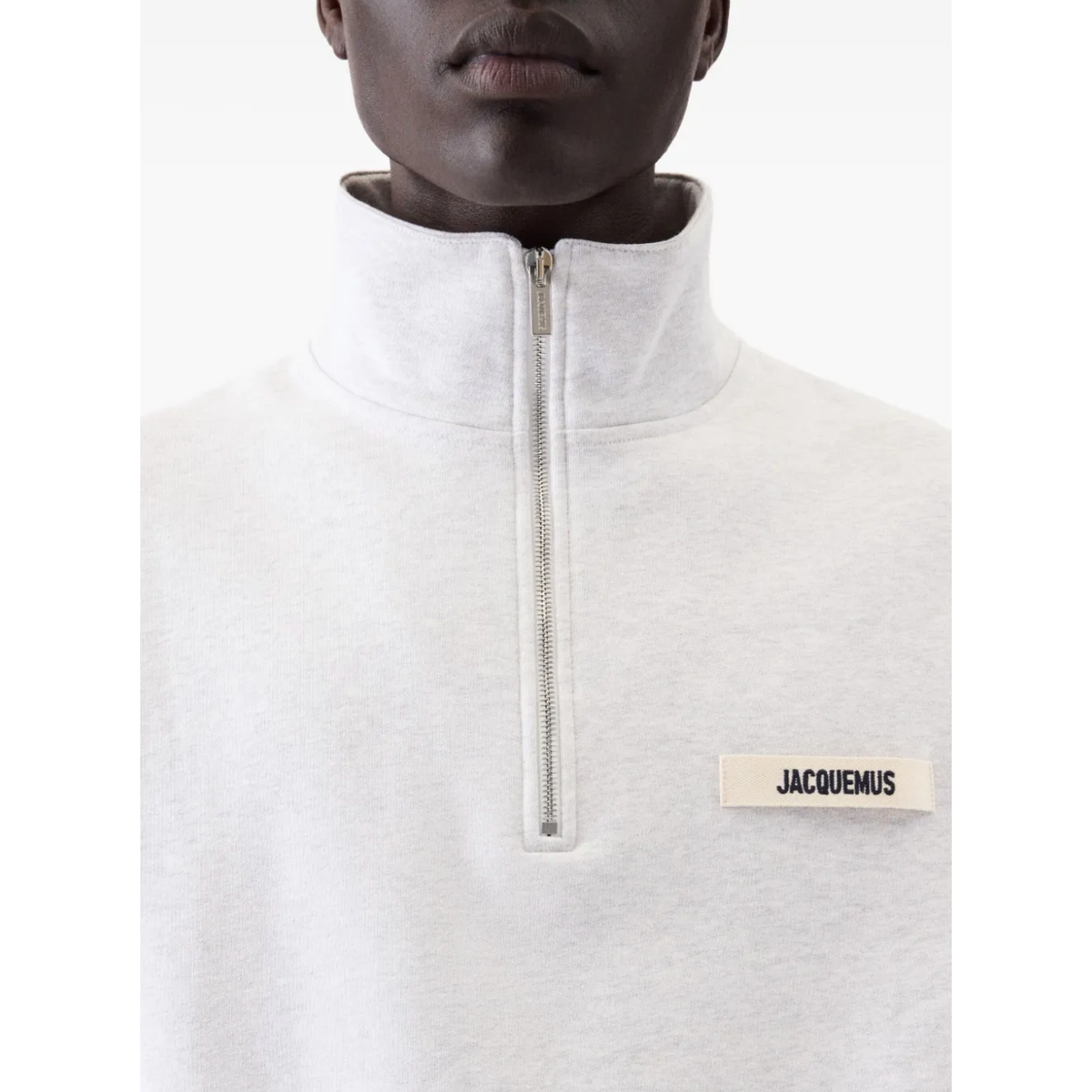 Jacquemus Gros Grain Zip Sweat Grey
