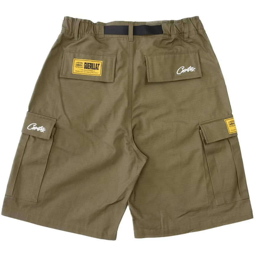 Corteiz Alcatraz Cargo Shorts Khaki Green by Corteiz in Shorts. Available at KershKicks for £175.00. A must-have for fans of Corteiz looking to elevate their style with this Shorts.
