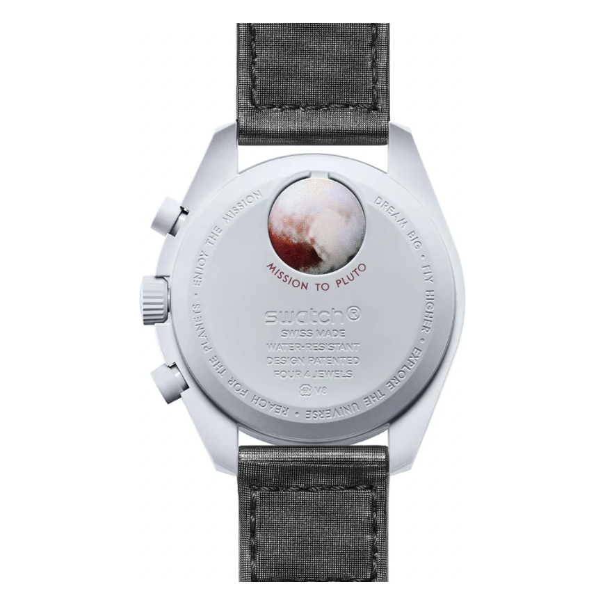 Swatch x Omega Bioceramic Moonswatch Mission to Pluto by Swatch in Clothing Accessories. Available at KershKicks for £365.00. A must-have for fans of Swatch looking to elevate their style with this Accessories.
