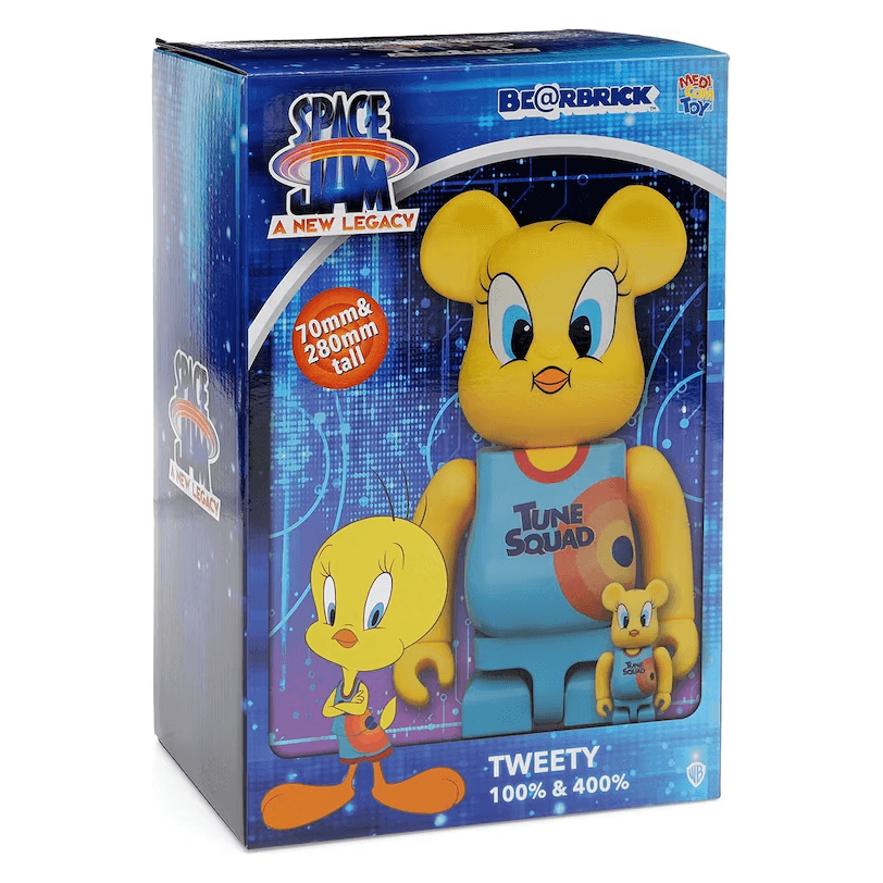 Bearbrick Space Jam: A New Legacy Tweety 100% & 400% Set by Bearbrick in Clothing Accessories. Available at KershKicks for £125.00. A must-have for fans of Bearbrick looking to elevate their style with this Accessories.