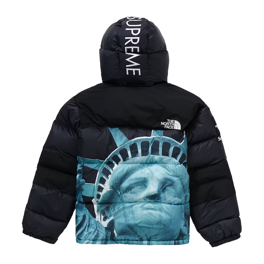 Supreme The North Face Statue of Liberty Baltoro Jacket Black by Supreme in Clothing. Available at KershKicks for £800.00. A must-have for fans of Supreme looking to elevate their style with this Jacket.