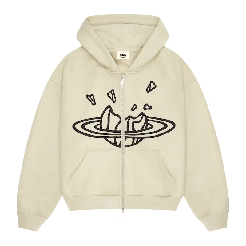 Broken Planet Zip Up Hoodie Bone White by Broken Planet Market in Clothing. Available at KershKicks for £225.00. A must-have for fans of Broken Planet Market looking to elevate their style with this Hoodie.