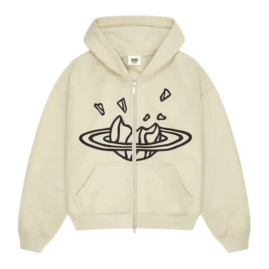 Broken Planet Zip Up Hoodie Bone White by Broken Planet Market in Clothing. Available at KershKicks for £225.00. A must-have for fans of Broken Planet Market looking to elevate their style with this Hoodie.