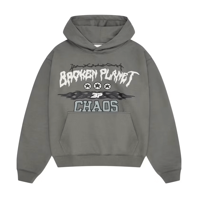 Broken Planet Chaos Hoodie Gunmetal Grey | Broken Planet Market Broken Planet Chaos Hoodie Gunmetal Grey | Broken Planet Market